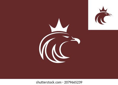Adler-Kopf-Kronlogo-Design