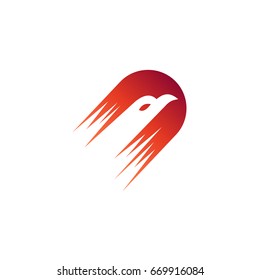 Eagle Head Letter D Initial Logo Template