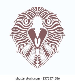 eagle head line art