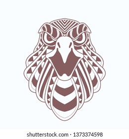 eagle head line art
