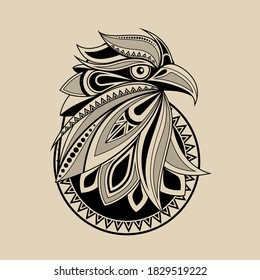 Eagle head line art vector artwork for poster print, t-shirt print, postcard design