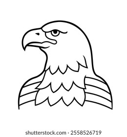 Eagle Head Line Art vector Illustration - Outline Drawing art