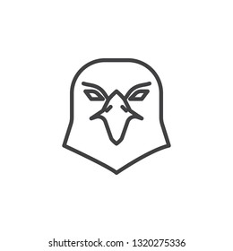 Eagle head line icon. linear style sign for mobile concept and web design.  