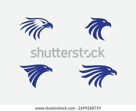 eagle head logo abstract design illustration