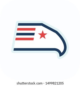 Eagle head logo, american flag star icon vector design. Great for mobile app, web design, print materials, etc.