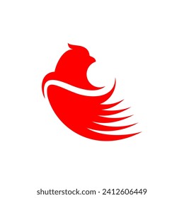 eagle head logo, animal flat