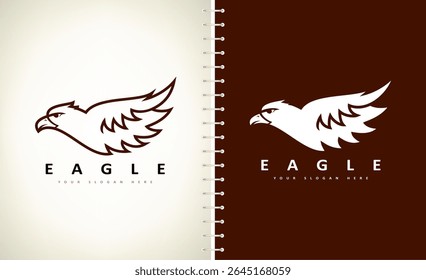 Eagle head logo bird vector. Animal design