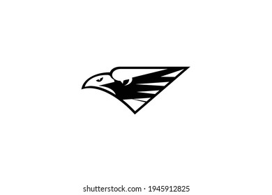 Eagle Head logo in black and white