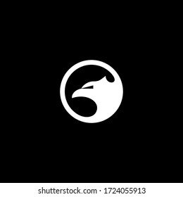 eagle head logo in circle