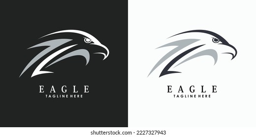 eagle head logo design abstract with creative concept