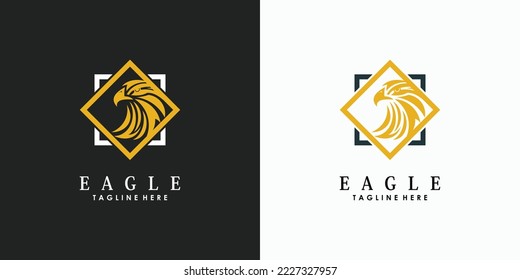 eagle head logo design abstract with creative concept