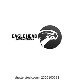 eagle head logo design colorful icon 
