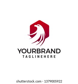 Eagle head logo design concept template vector