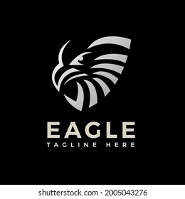 concepto de diseño de logotipo de cabeza de águila