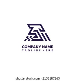 Eagle head logo design concept modern with flag