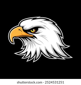 Eagle Head Logo Design Esports Sport Team .Ilustração vetorial