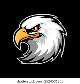 Eagle Head Logo Design Esports Sport Team .Ilustração vetorial