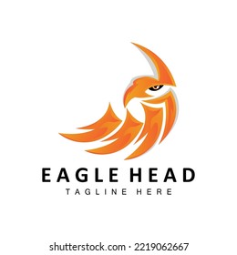 Eagle Head Logo Design, Flying Feather Animal Wings Vector, Product Brand Icon Illustration