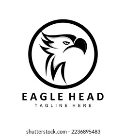 Eagle Head Logo Design, Flying Feather Animal Wings Vector, Product Brand Icon Illustration