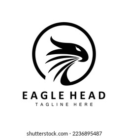 Eagle Head Logo Design, Flying Feather Animal Wings Vector, Product Brand Icon Illustration