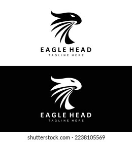 Eagle Head Logo Design, Flying Feather Animal Wings Vector, Product Brand Icon Illustration