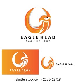 Eagle Head Logo Design, Flying Feather Animal Wings Vector, Product Brand Icon Illustration