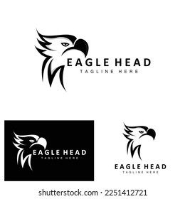 Eagle Head Logo Design, Flying Feather Animal Wings Vector, Product Brand Icon Illustration