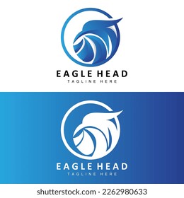 Eagle Head Logo Design, Flying Feather Animal Wings Vector, Product Brand Icon Illustration