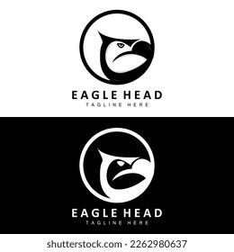 Eagle Head Logo Design, Flying Feather Animal Wings Vector, Product Brand Icon Illustration