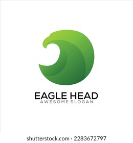 eagle head logo design gradient colorful