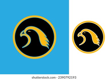Eagle, eagle head logo design pro vector with golden and black color