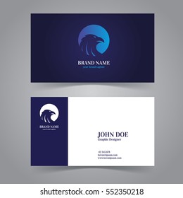 Eagle Head Logo Design Template & Business Card