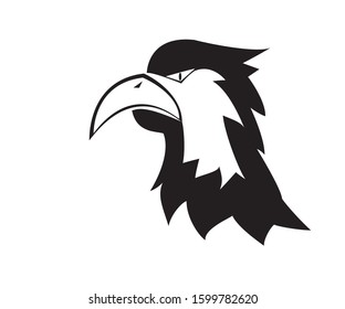 eagle head logo design vector icon
