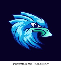 Eagle head logo design vector 