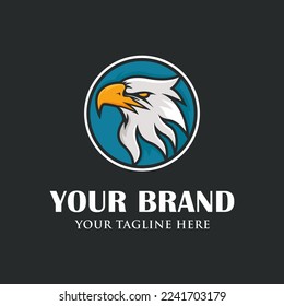 Eagle head logo design vector
