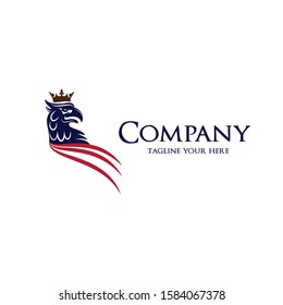Eagle Head Logo Design Vintage