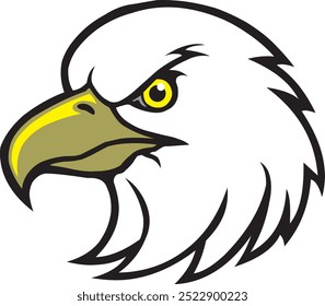 Eagle head logo design white background