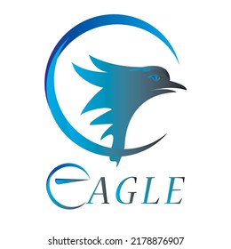 eagle head logo with  gradient style