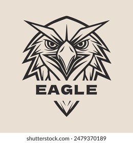 Eagle Head Logo. Hawk Emblem