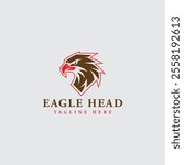 eagle head logo Icon and monogram design with vector template
