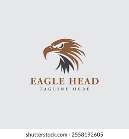 eagle head logo Icon and monogram design with vector template
