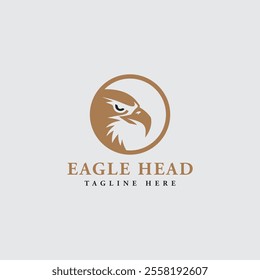 eagle head logo Icon and monogram design with vector template
