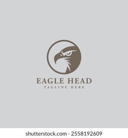 eagle head logo Icon and monogram design with vector template
