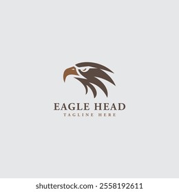 eagle head logo Icon and monogram design with vector template
