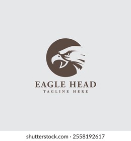 eagle head logo Icon and monogram design with vector template
