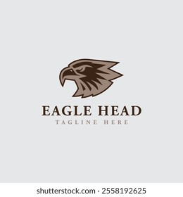 eagle head logo Icon and monogram design with vector template
