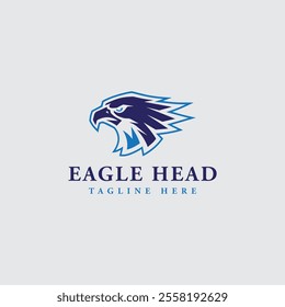 eagle head logo Icon and monogram design with vector template
