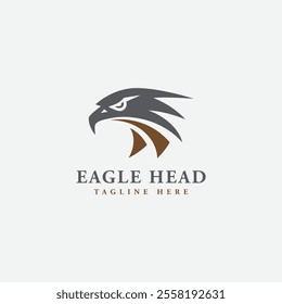 eagle head logo Icon and monogram design with vector template
