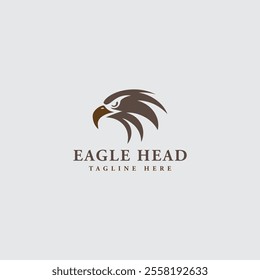 eagle head logo Icon and monogram design with vector template
