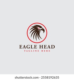 eagle head logo Icon and monogram design with vector template
